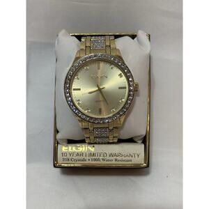 Men's Elgin Gold Stainless Steel Watch & Bracelet